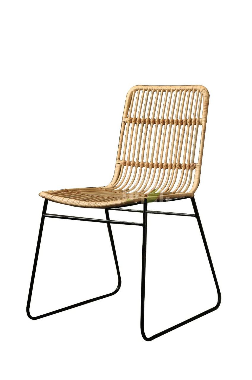 Rattan Sled Base Chair