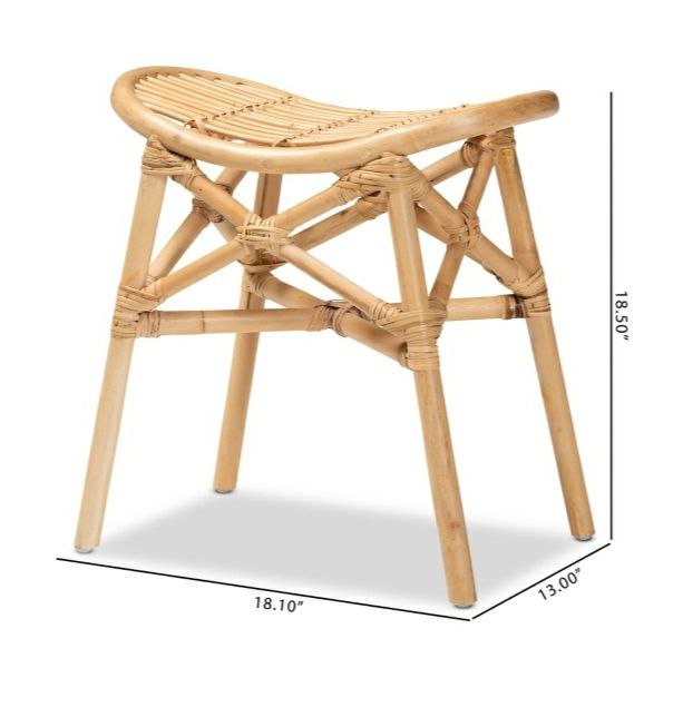 Rattan Saddle Stool